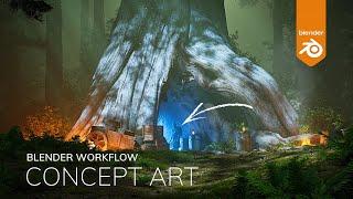 How to Create Epic Concept Art in BLENDER 3D Tutorial