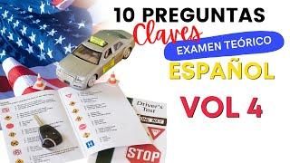Preguntas del Examen Teórico de Conducir 2023.(PRÁCTICA 4)Licencia de Manejo en Español.DMV