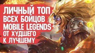 ТОП ВСЕХ БОЙЦОВ Mobile Legends \ От Худшего к Лучшему По мнению Моего Сердечка