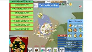 Honey bees honey wreath? Handed in! Bee swarm simulator roblox