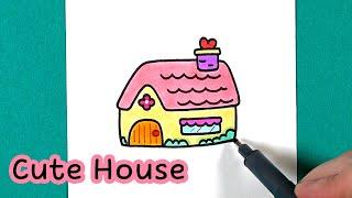 How to Draw a Cute House 귀여운 집 그리기