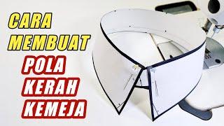 Cara Membuat Pola Kerah Kemeja - Belajar Menjahit Pemula