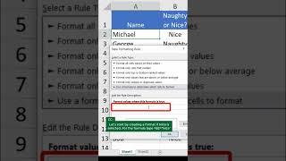 Conditional Formatting with a Formula in #excel