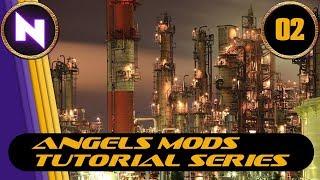 Factorio 0.16 - Angels Mods Tutorial Lets Play #2 BASIC REFINING