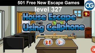 [Walkthrough] 501 Free New Escape Games level 327 - House escape using cellphone - Complete Game