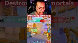 Jett Plays in Immortal Lobbies #valorant #streamer  #valorantclips