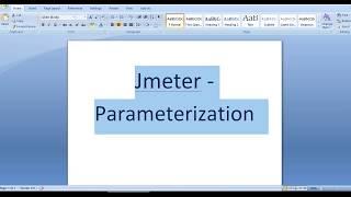 Performance Testing Expert - Jmeter parameterization