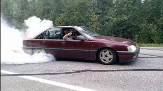 Opel omega A 2.6i drifting & burnouts part 3