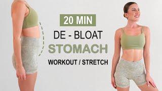 20 Min DE - BLOAT STOMACH | Exercise + Stretch Routine, Flat Belly, Improve Digestion, YOGA Inspired