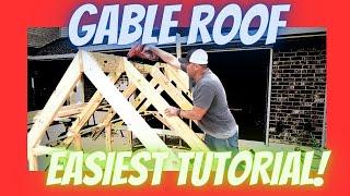 How to build a Gable Roof! Easiest Tutorial Ever