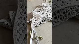 Косынка крючком. Ажурный узор крючком #crochet #вязаниекрючком #схемавязаниякрючком #вязание