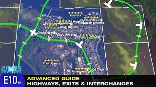 Advanced Guide to Highway Exits and Interchanges in Cities: Skylines | Fisher Enclave City Ep 10