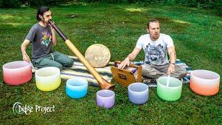 Crystal Singing Bowl Sound Journey with Didgeridoo, Shamanic Drum & Shruti Box - Didge Project