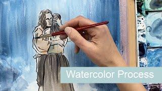 Long video to show my process for painting an iconic scene from The Last of the Mohicans