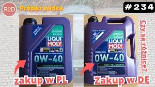 Zakup oleju w Niemczech i w Polsce. Czy są różnice? Liqui Moly 0W40, VW Bora #234