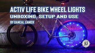 Activ life wheel lights unboxing, setup and use.