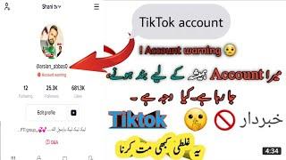 How to Fix TikTok Account Warning Problem / TikTok account warning