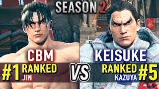 T8  CBM (#1 Ranked Jin) vs KEISUKE (#5 Ranked Kazuya)  Tekken 8 High Level Gameplay