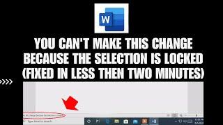 you can't make this change because the selection is locked (fixed in less then two minutes)
