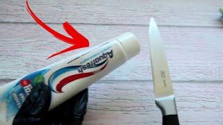 I put TOOTHPASTE on a knife and solve an urgent problem in 3 seconds