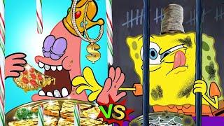 Rich Jail vs Broke Jail Food | MUKBANG ANIMATION | SPONGEBOB ANIMATION | SLIME CAT