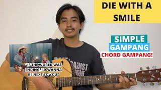 CHORD SIMPLE GAMPANG (Die With A Smile - Bruno Mars, Lady Gaga) (Tutorial Gitar) VIRAL!