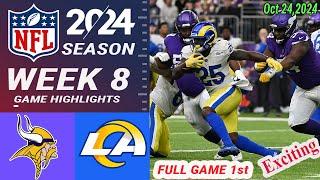 Vikings Vs  Rams [ WEEK 8 ] Full Game Highlights 1st-Qtr Oct 24,2024 | NFL Today | NFL HIGHLIGHTS