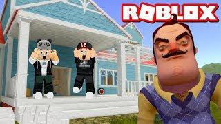 Kötü Komşunun Gizemli Evine Girdik!! - Panda ile Roblox Hello Neighbor