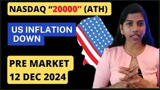 "US Market & Inflation " Pre Market Report - Nifty & Bank Nifty 12 December 2024 Range, Analysis,