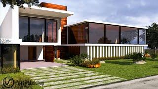 V-ray for sketchup - Exterior house design