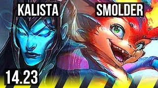 KALISTA & Lulu vs SMOLDER & Blitzcrank (ADC) | KR Master | 14.23