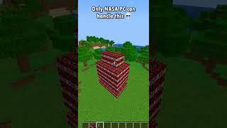 Only a NASA PC can handle this  #shorts #minecraft