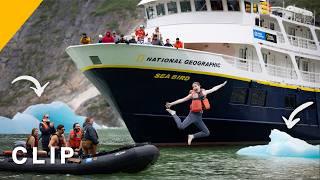 Taking a Polar Plunge Among ICEBERGS in Alaska!