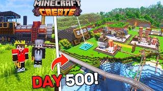 We Survive 500 Days in Minecraft Create Mod (Hindi)