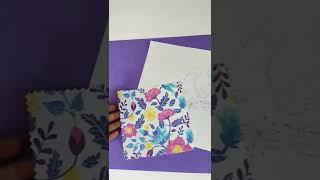 Design a fabric print with me ️ Sketch to floral vector repeat pattern to fabric process #shorts