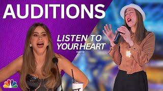 unbelievable stunning Filipina made waves in the AGT stage | listen to your heart by roxette