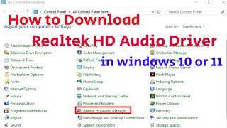 How to Download Realtek HD Audio Driver on Windows 10/11