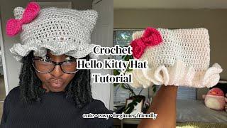 Crochet Hello Kitty Hat Tutorial