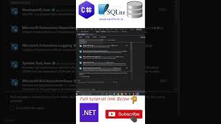 installing System.Data.SQlite Library using NuGet Package Manager for SQLite Programming #sqlite