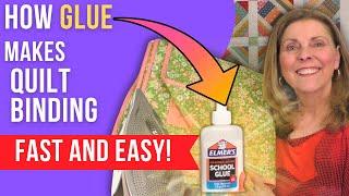  GLUE Basting Your Quilt Binding Tutorial:  Genius Quilting Hack!