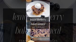 the best flavor combo but in #bakedoatmeal form! #lemon #blueberry #bakedoats start your day right
