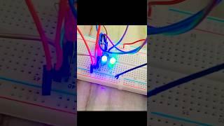 Astable multivibrator circuit using IC555 #technology #trendingsong #breadboard #IC555 #Shining #LED