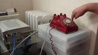 Dialing the emergency services number on a rotary phone