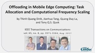 Offloading in Mobile Edge Computing: Task Allocation and Computational Frequency Scaling