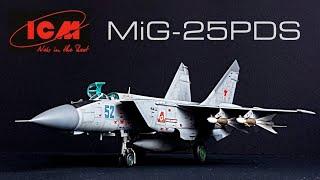 MiG-25PDS Foxbat FULL BUILD VIDEO ICM 1/72 Scale Model Aircraft