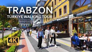 Trabzon, Turkey walking tour 4K 60FPS 2024 | Trabzon city center walk