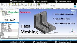 3D Hex Meshing in Ansys Workbench | Lesson 22 | Ansys Tutorial (LIVE)