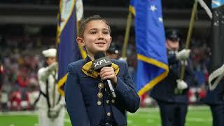 National Anthem - 8 year old  Mateo Lopez At XFL championship game