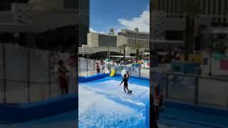 Lexi Barna - Las Vegas FlowRider at Planet Hollywood Resort Pro Flowboarder Flowboarding Pool deck