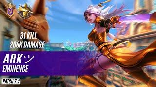 31 KILL 286K DAMAGE Arkツ LIAN PALADINS COMPETITIVE (GRANDMASTER) EMINENCE